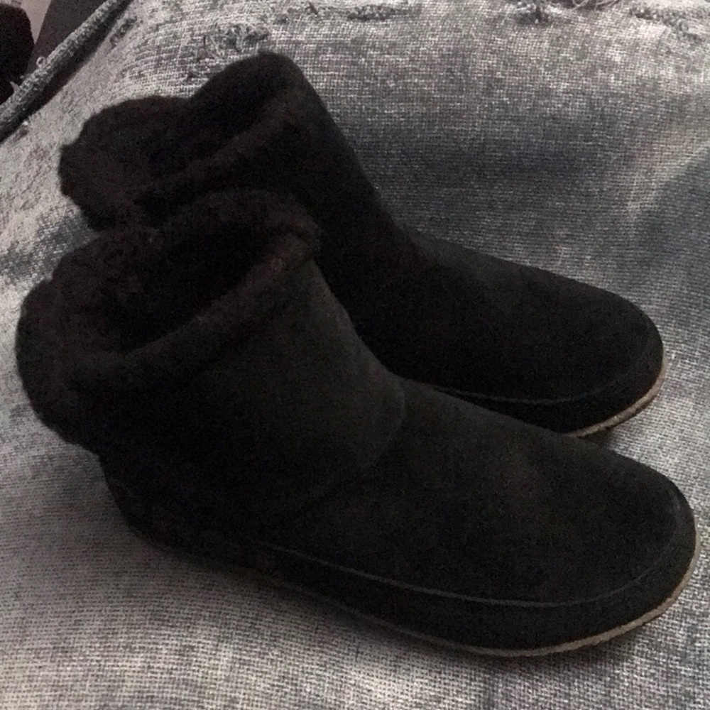 Sorel Nakisha Black Ankle Boot Slipper, Size 7, Like New